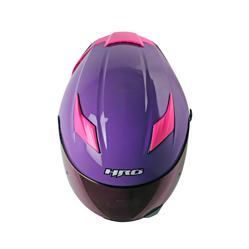 CASCO HRO HRO-514DV SOLID MORADO FUCSIA VISOR IRIDIUM MORADO