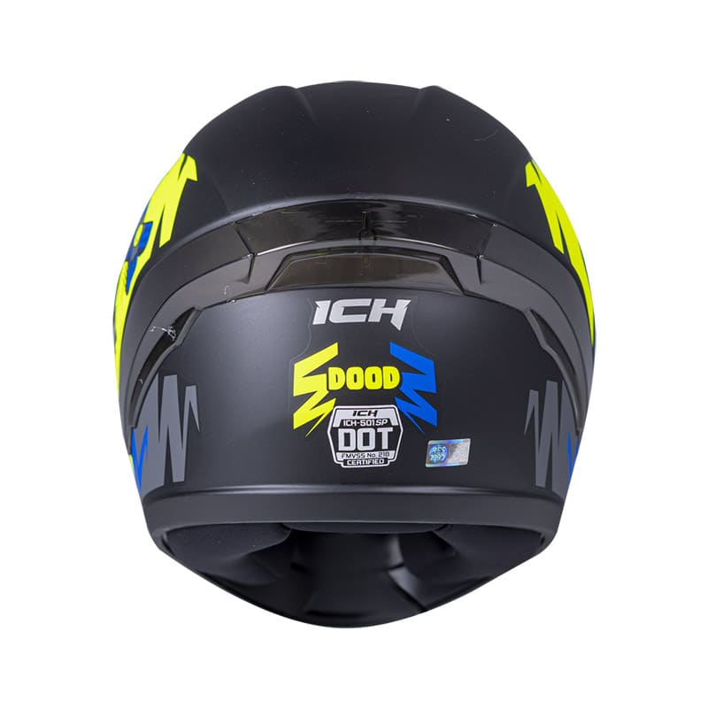 CASCO ICH ICH-501SP DOOD MATE NEGRO AMARILLO NEON VISOR HUMO