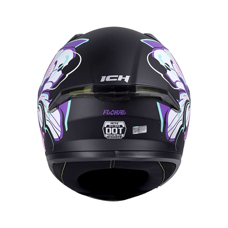 CASCO ICH ICH-503SP FLORAL MATE NEGRO MORADO NEON