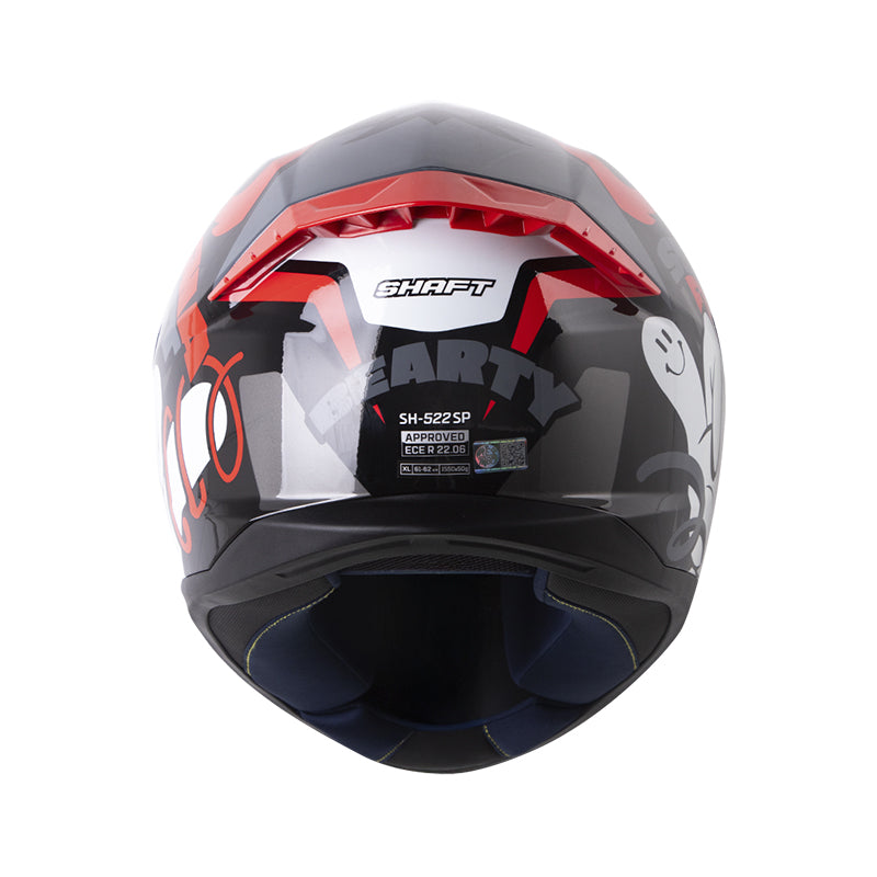 CASCO SHAFT SH-522SP BEARTY NEGRO ROJO VISOR IRIDIUM ROJO