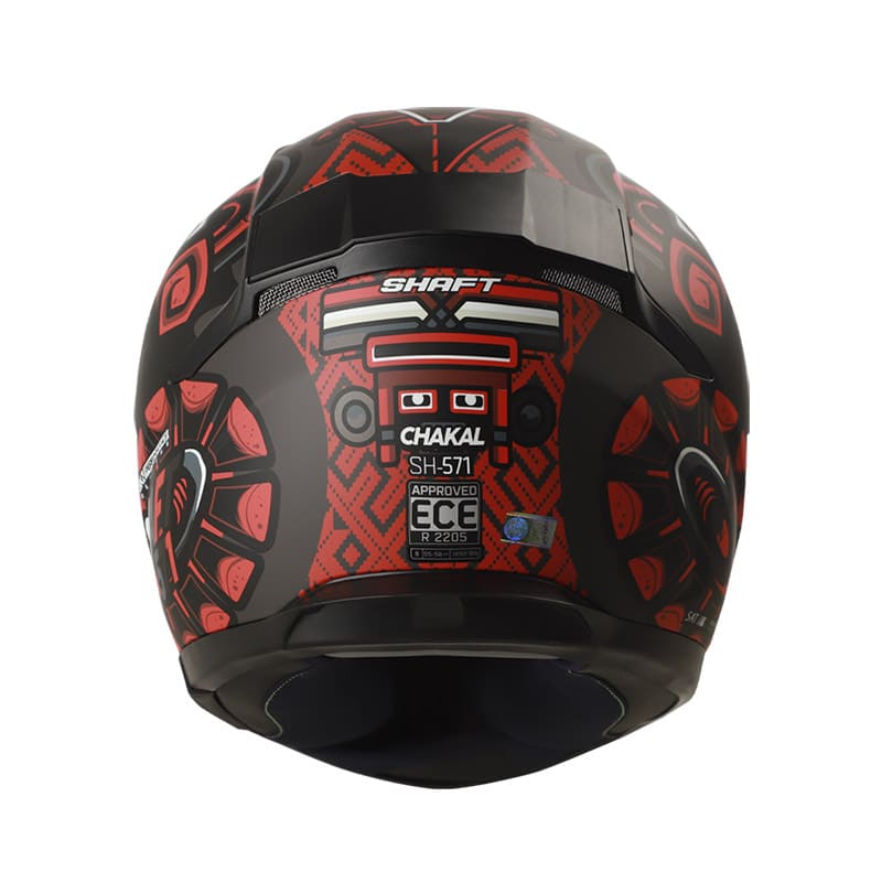 CASCO SHAFT SH-571 CHAKAL MATE NEGRO ROJO