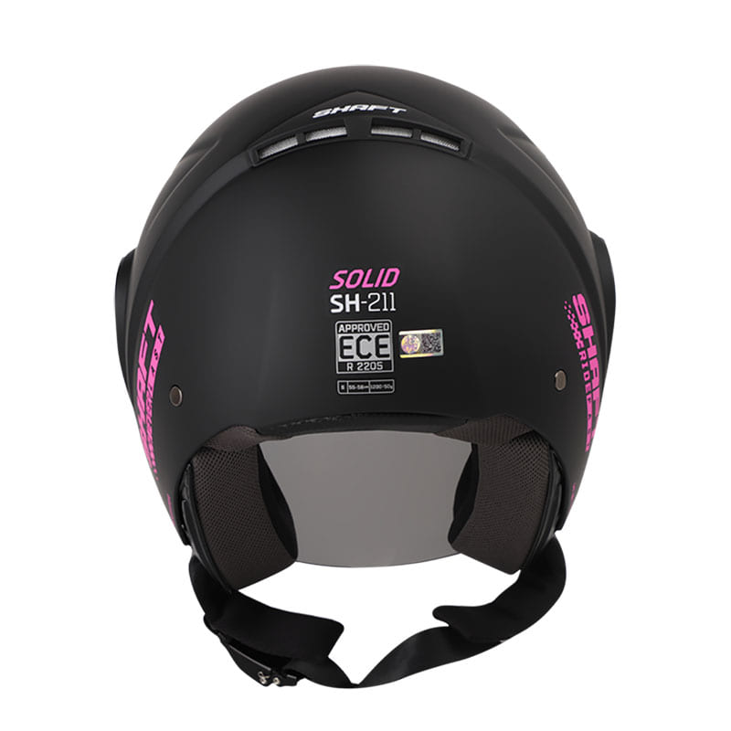 CASCO SHAFT SH-211 SOLID MATE NEGRO FUCSIA VISOR IRIDIUM