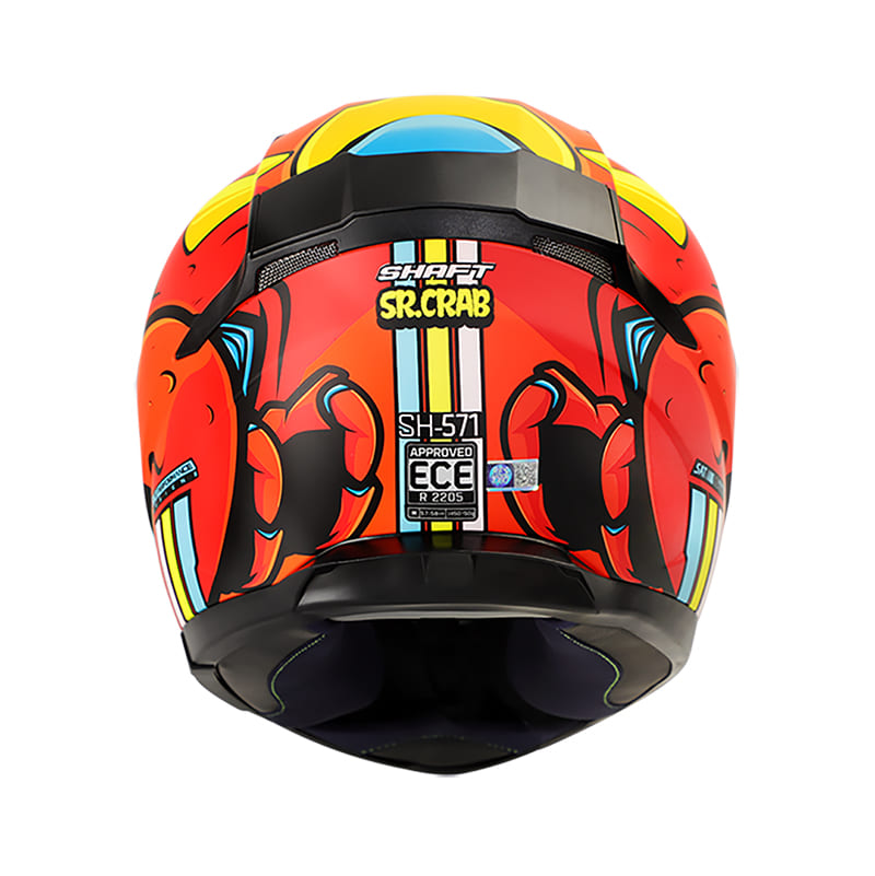 CASCO SHAFT SH-571 SR.CRAB MATE NARANJA NEON AMARILLO NEON
