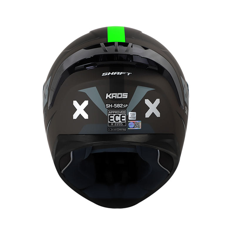 CASCO SHAFT SH-582SP KAOS MATE NEGRO VERDE NEON