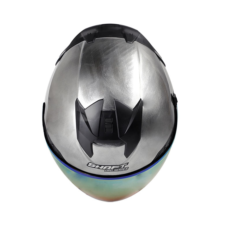 CASCO SHAFT SH-235DV PRO SOLID MATE PLATA VISOR IRIDIUM ROJO