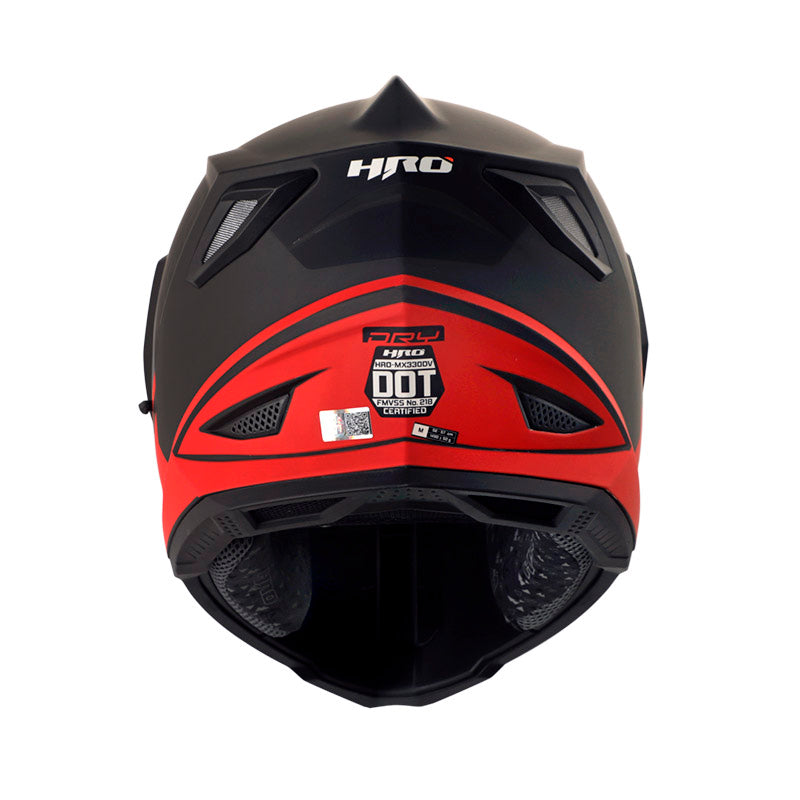CASCO HRO HRO-MX330DV DRY MATE GRIS OSCURO ROJO IRIDIUM
