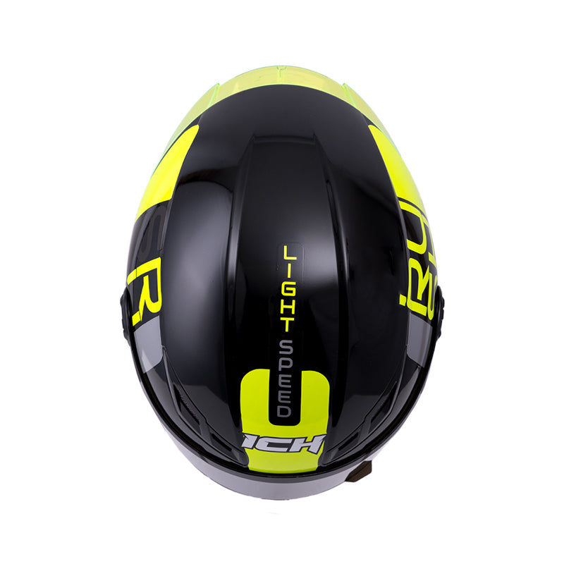 CASCO ICH ICH-501SP DOPE NEGRO AMARILLO NEON VISOR HUMO