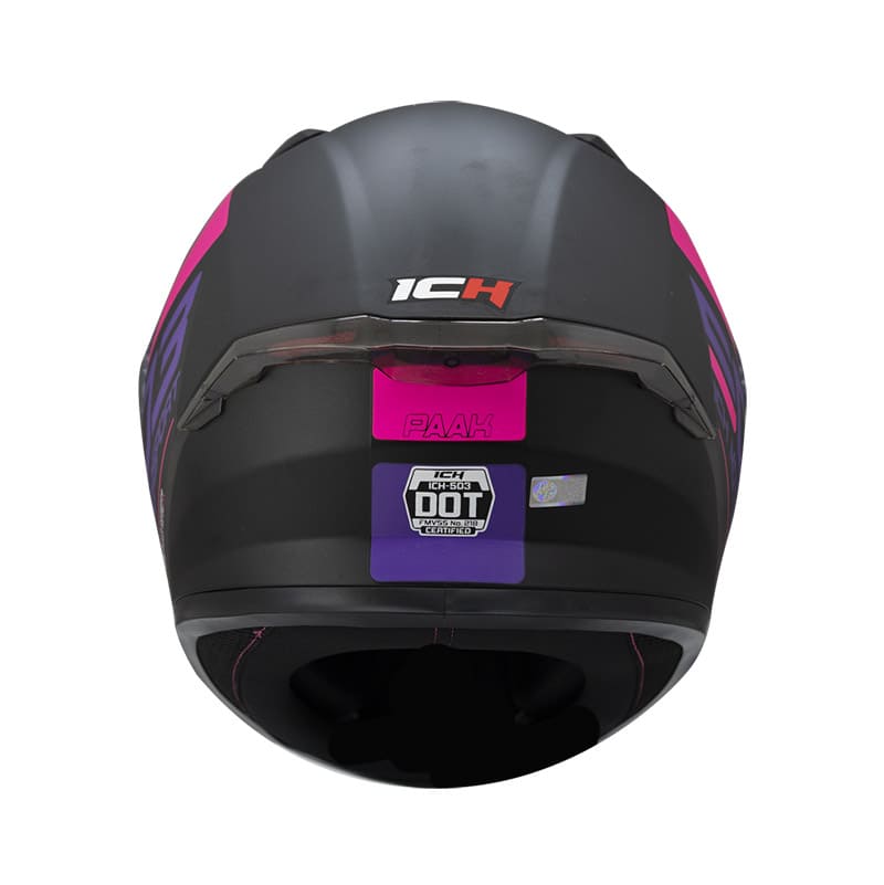 CASCO ICH ICH-503SP PAAK MATE NEGRO FUCSIA NEON
