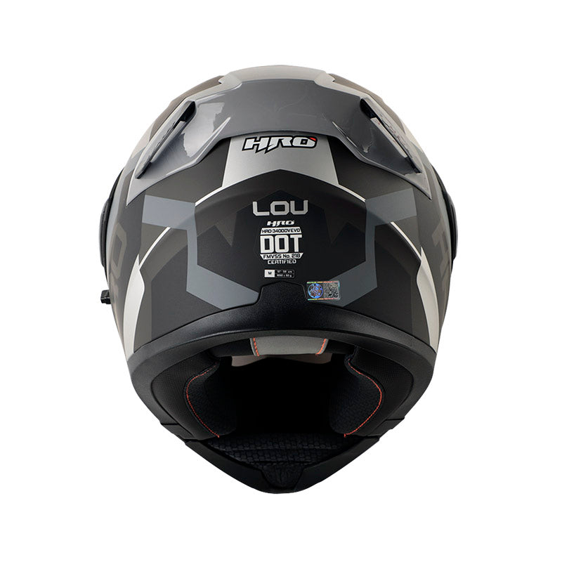 CASCO HRO HRO-3400DV LOU MATE NEGRO7 PLATA VISOR IRIDIUM