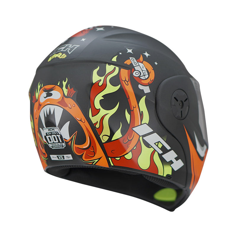 CASCO ICH ICH-3110S ATTACK MATE NEGRO NARANJA NEON