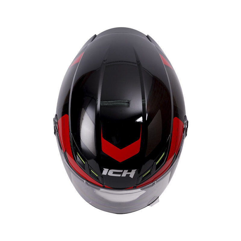 CASCO ICH-501SP CLASSY.K BRILLANTE NEGRO ROJO