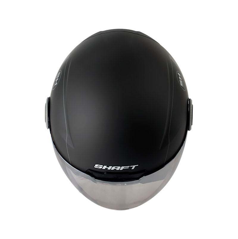CASCO SHAFT SH-212 FUTURA MATE NEGRO GRIS VISOR PLATA