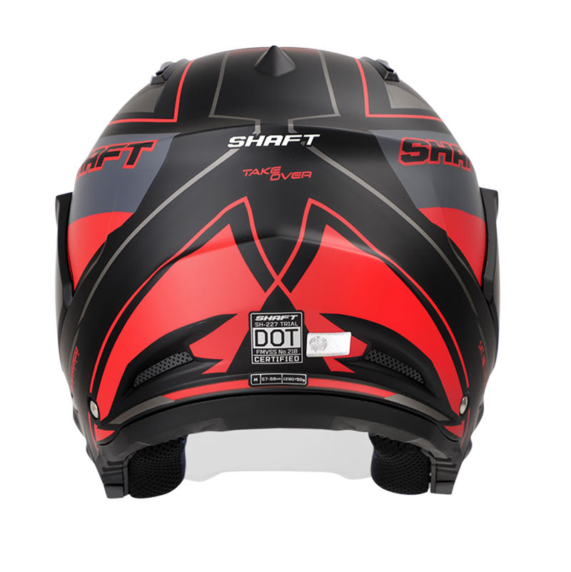 CASCO SHAFT SH-227 TAKEOVER MATE NEGRO ROJO