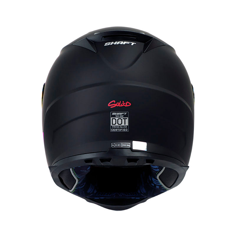 CASCO SHAFT SH-502 SOLID MATE NEGRO ROJO VISOR IRIDIUM ROJO