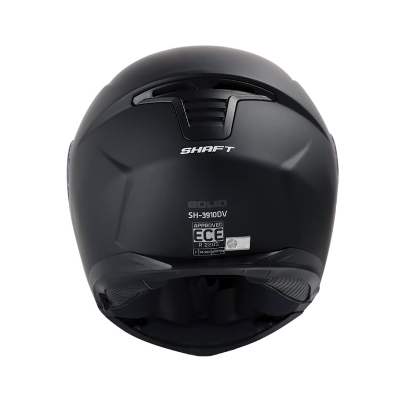 CASCO SHAFT SH-3910DV SOLID MATE NEGRO VISOR IRIDIUM AZUL