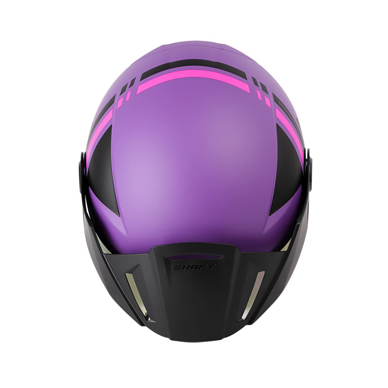 CASCO SHAFT SH-212 JET MATE MORADO NEON FUCSIA VISOR IRIDIUM