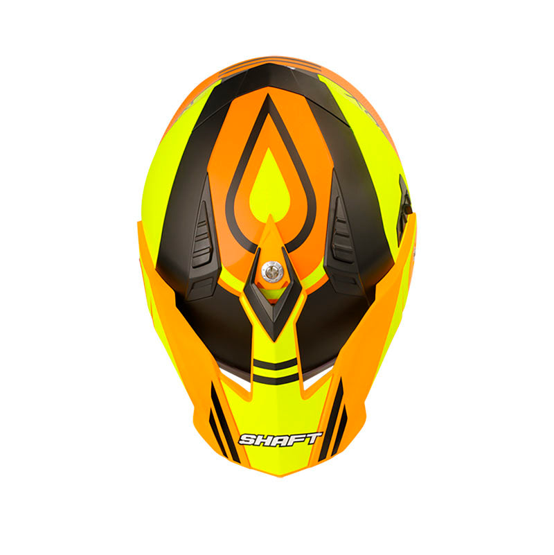CASCO SHAFT SH-MX380DV FURIOUS MATE NARANJA NEON AMARILLO