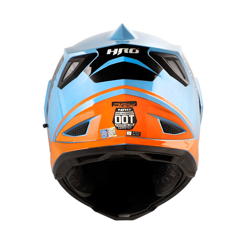CASCO HRO HRO-MX330DV DRY AZUL NARANJA VISOR IRIDIUM