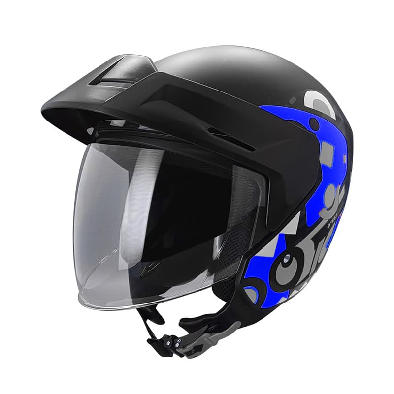 CASCO ICH ICH-101 SHAPES MATE NEGRO AZUL