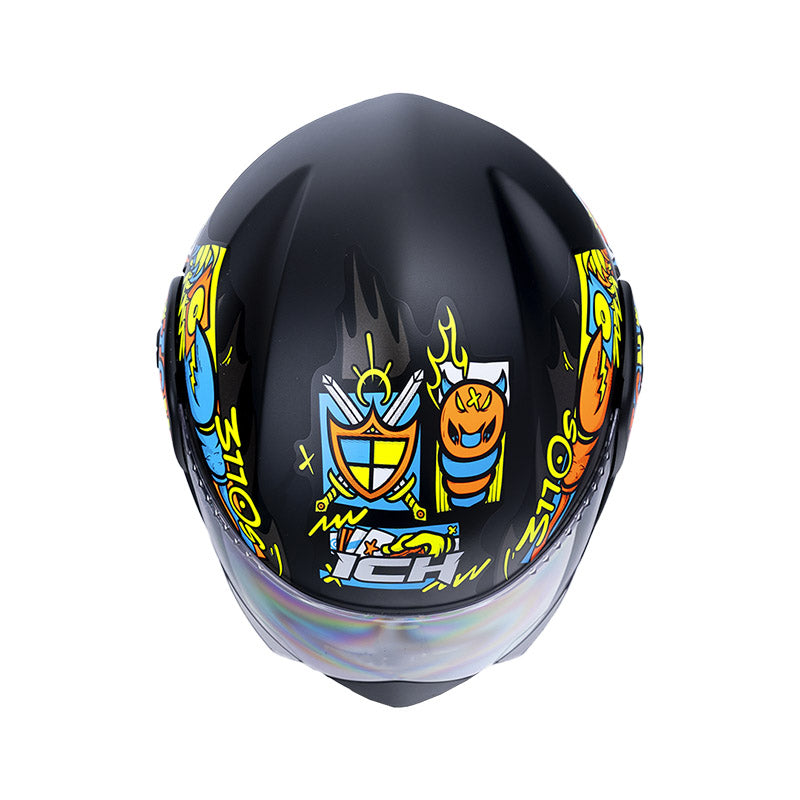 CASCO ICH ICH-3110S RENFEX NEGRO NARANJA NEON