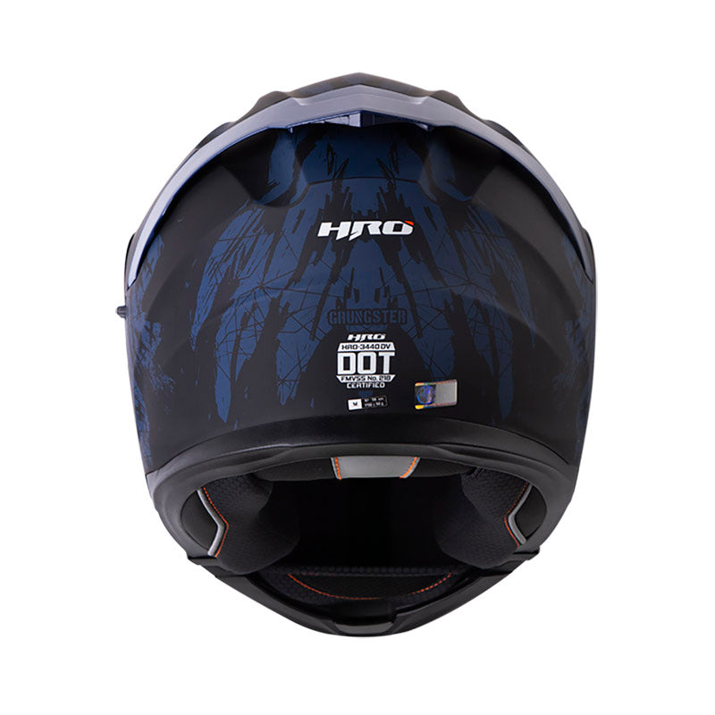 CASCO HRO HRO-3440 DV GRUNGSTER MATE NEGRO AZUL OSCURO IRIDIUM