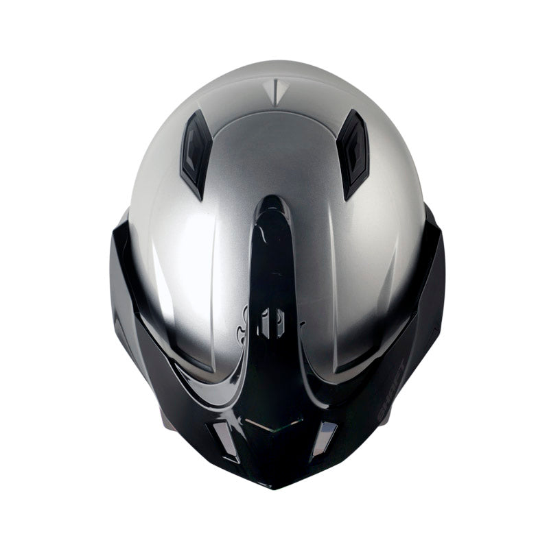 CASCO SHAFT SH-227 TRIAL SOLID CROMADO NEGRO VISOR IRIDIUM