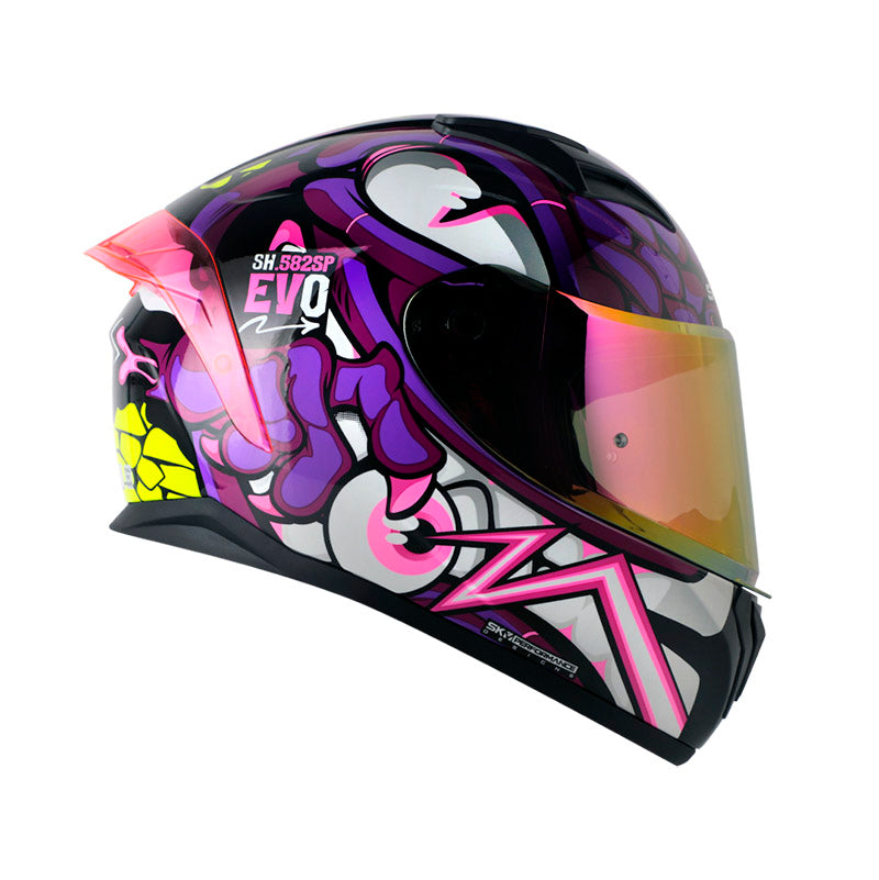 CASCO SHAFT SH-582SP DRAKARYS MORADO VISOR IRIDIUM