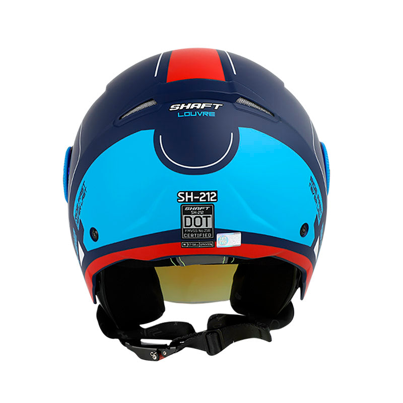 CASCO SHAFT SH-212 LOUVRE MATE AZUL NAVI AZUL VISOR AZUL