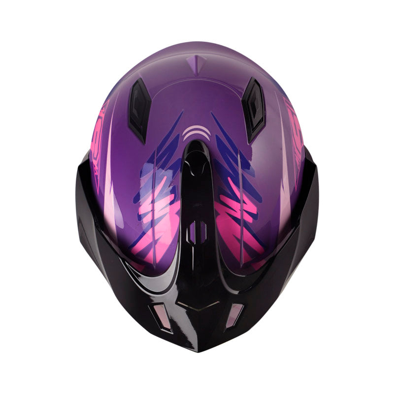 CASCO SHAFT SH-227 TRIAL SAME MORADO FUCSIA VISOR IRIDIUM