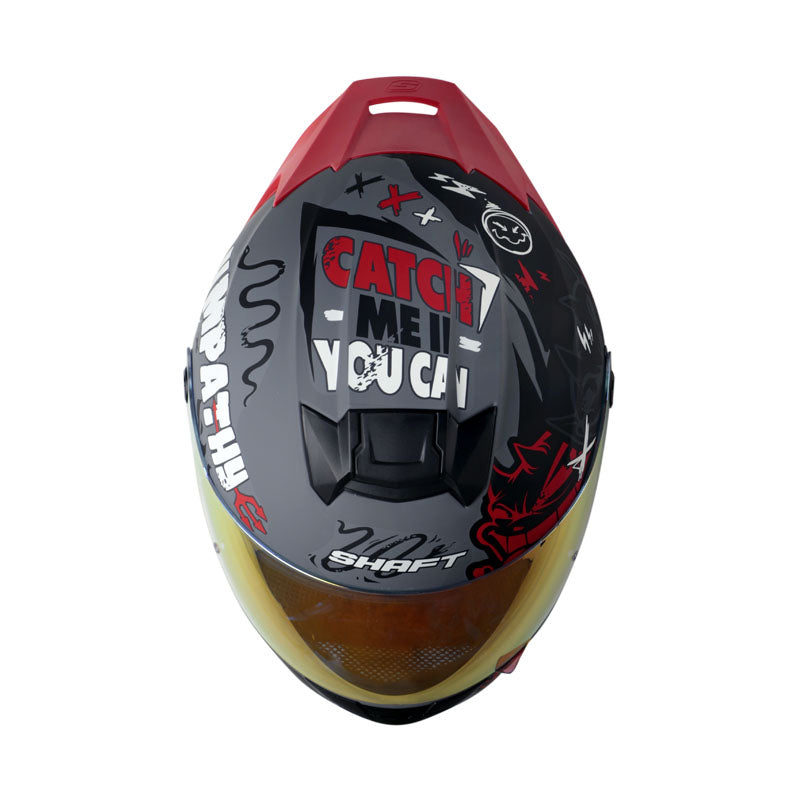CASCO SHAFT SH-502SP DEVIL MATE GRIS OSCURO ROJO