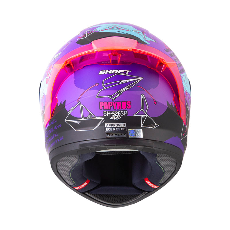 CASCO SHAFT SH-526SP EVO PAPYRUS MORADO FUCSIA VISOR IRIDIUM