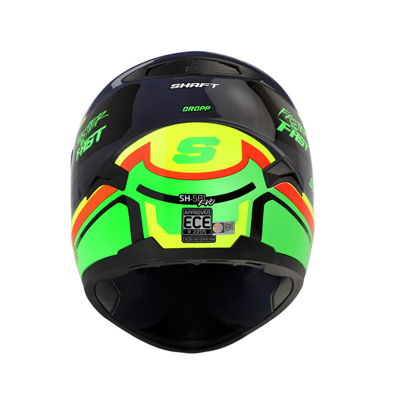 CASCO SHAFT SH-581EVO DROPP AZUL NAVY VERDE NEON