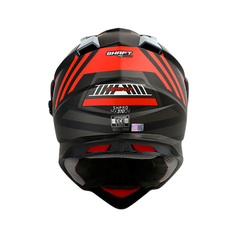CASCO SHAFT SH-MX370DV ABTENUR MATE NEGRO ROJO