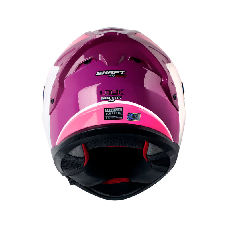 CASCO SHAFT SH-610DV PRO LOCK BLANCO MORADO VISOR IRIDIUM