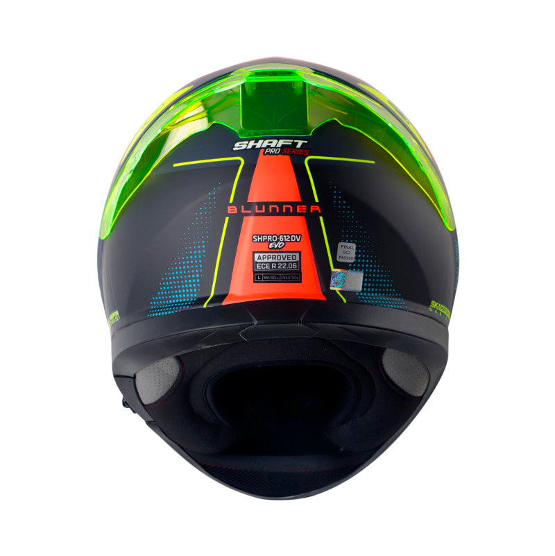 CASCO SHAFT SH-612DV PRO BLUNNER MATE AZUL AMARILLO NEON