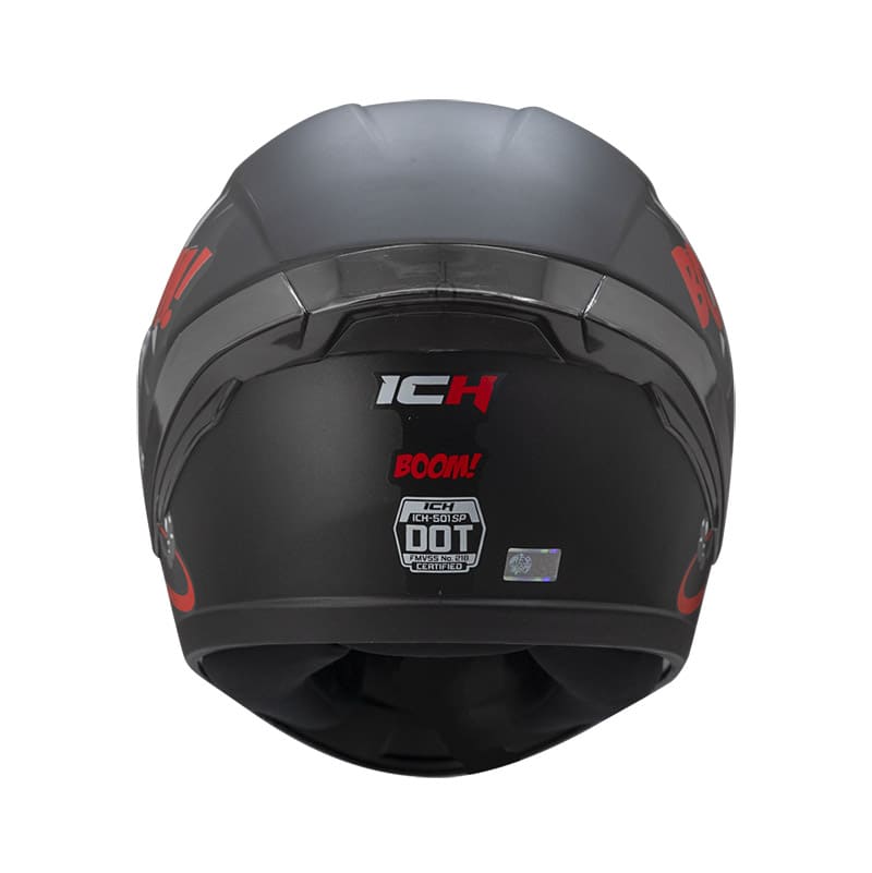 CASCO ICH ICH-501SP BOOM MATE NEGRO ROJO