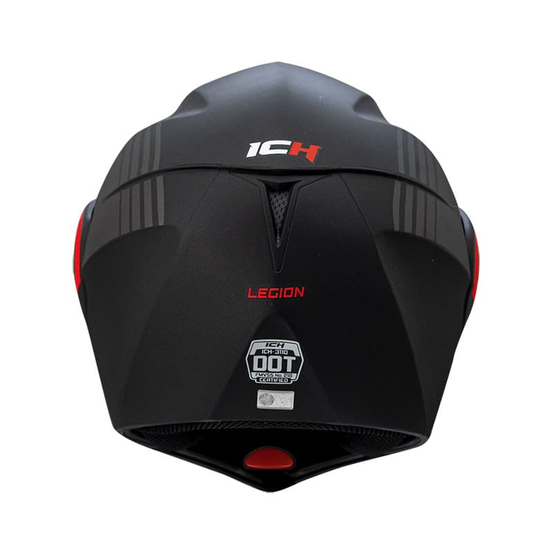 CASCO ICH ICH-3110DV LEGION MATE NEGRO ROJO