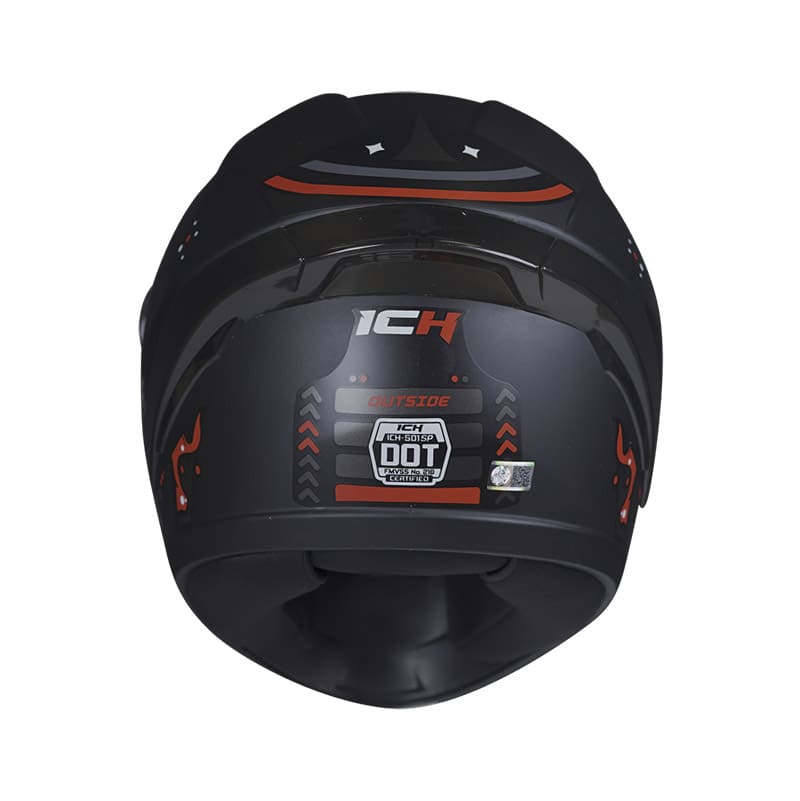 CASCO ICH ICH-501SP OUTSIDE MATE NEGRO ROJO