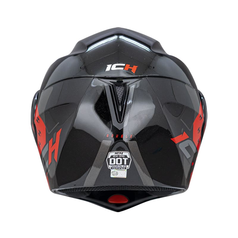 CASCO ICH ICH-3110DV BOUBLE NEGRO ROJO