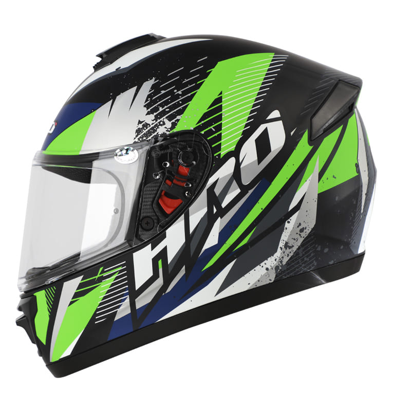 CASCO HRO HRO-516 VIXEN MATE NEGRO VERDE NEON