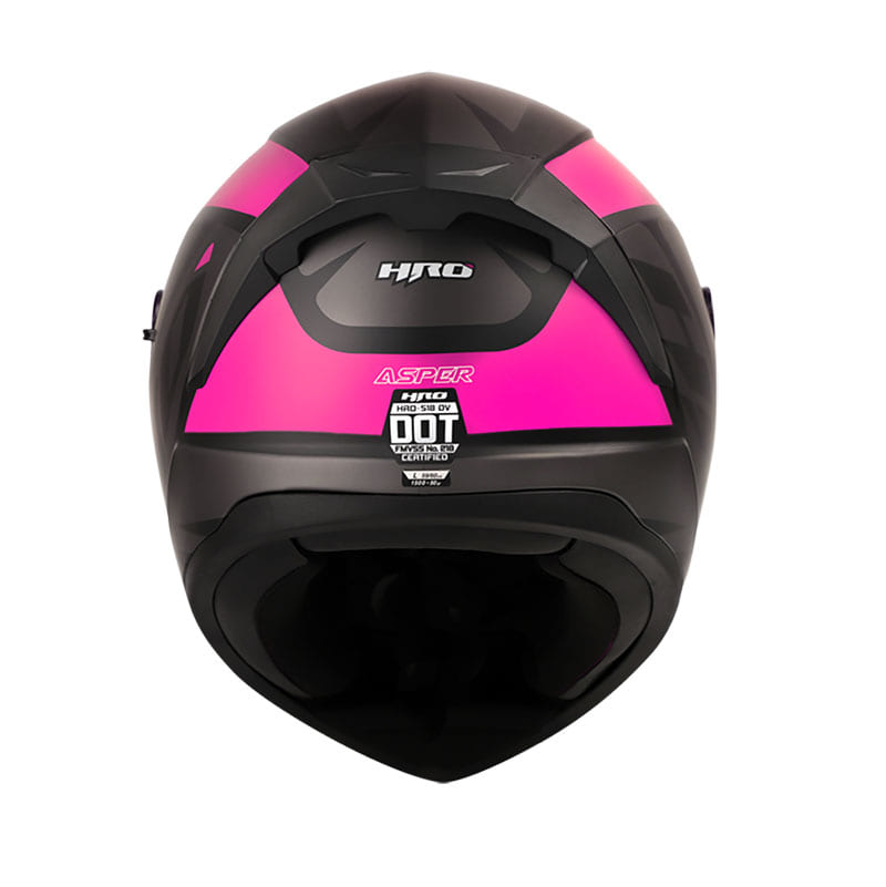 CASCO HRO HRO-518DV ASPER MATE NEGRO FUCSIA NEON