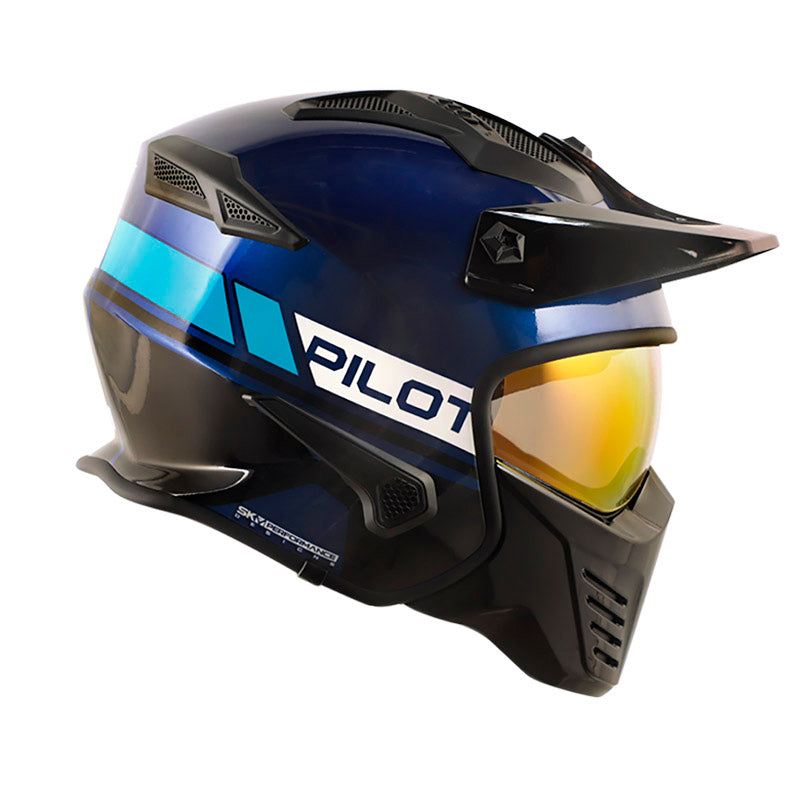 CASCO SHAFT SH-225 PILOT PRIME AZUL OSCURO AZUL IRIDIUM