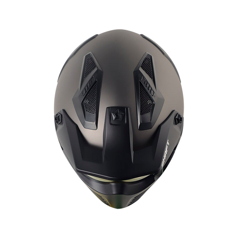CASCO SHAFT SH-225 PILOT PRIME MATE GRIS OSCURO ROJO IRIDIUM