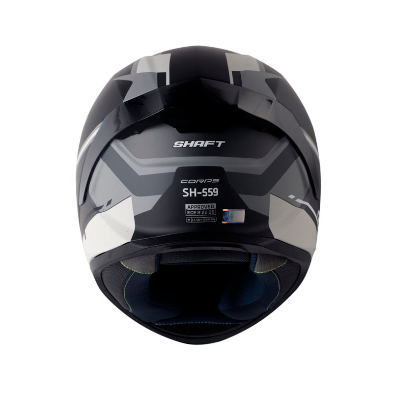 CASCO SHAFT SH-559 CORPS MATE GRIS GRIS VISOR IRIDIUM AZUL