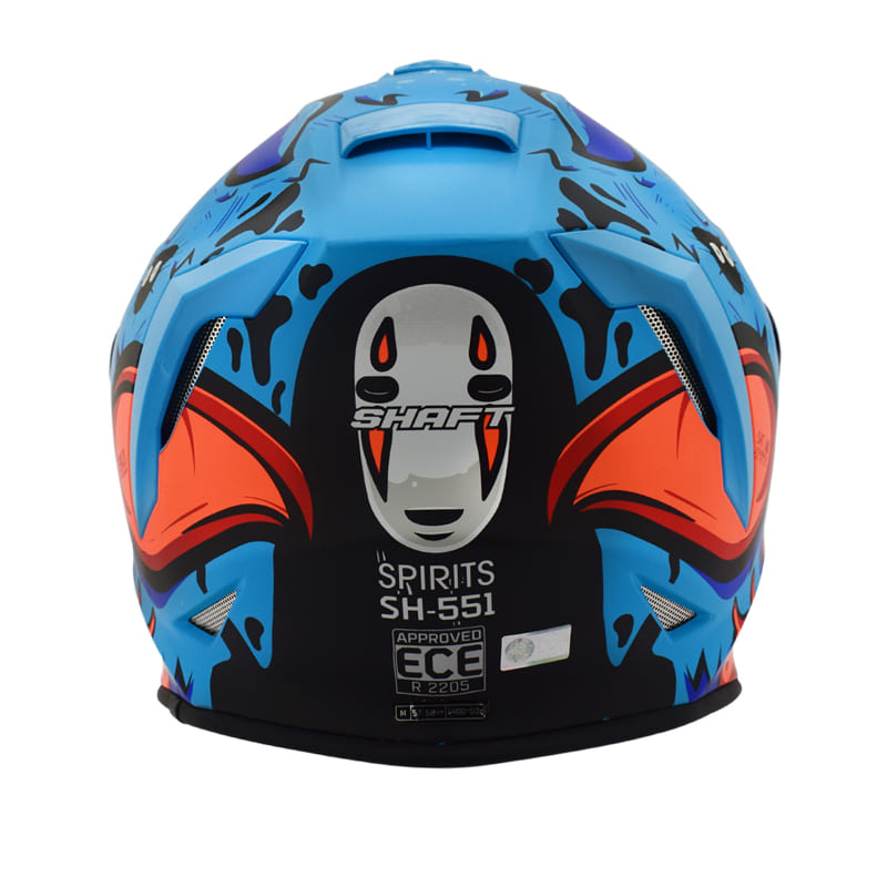 CASCO SHAFT SH-551 SPIRITS MATE AZUL AMARILLO NEON