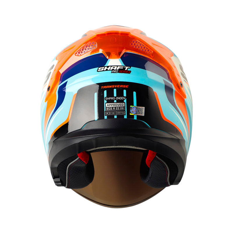 CASCO SHAFT SH-240DV PRO TRANSVERSE AZUL CLARO NARANJA