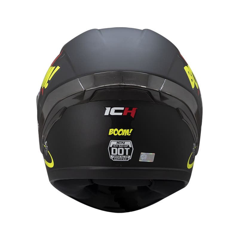 CASCO ICH ICH-501SP BOOM MATE NEGRO AMARILLO NEON