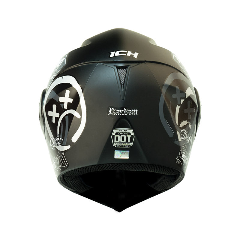 CASCO ICH ICH-3110DV RANDOM MATE NEGRO PLATA VISOR RD