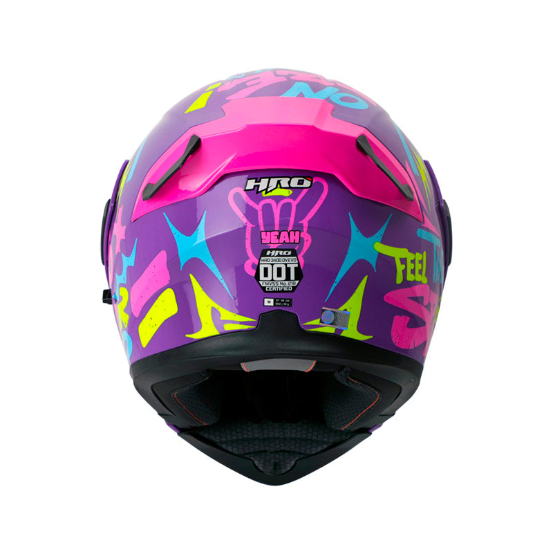 CASCO HRO HRO-3400DV YEAH MORADO AZUL CANDY VISOR HUMO