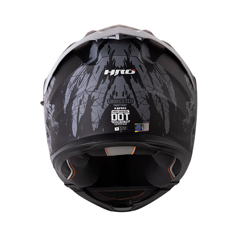 CASCO HRO HRO-3440 DV GRUNGSTER MATE NEGRO GRIS VISOR IRIDIUM